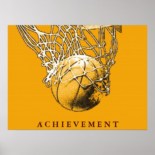 Pop Art Motivational Sport Basketball Poster