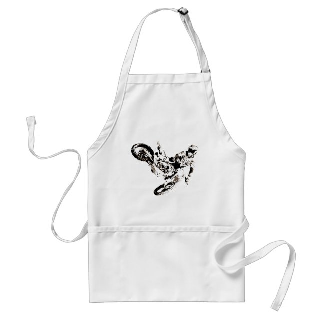 Pop Art Motocross Motorcyle Sport Adult Apron (Front)
