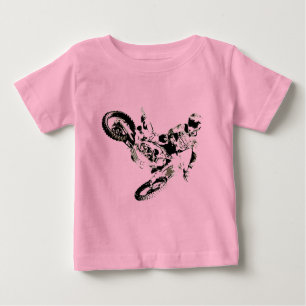Pop Art Motocross Motorcyle Sport Baby T-Shirt