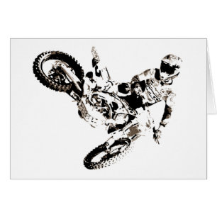 Pop Art Motocross Motorcyle Sport Cards
