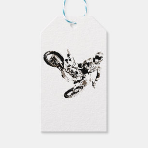 Pop Art Motocross Motorcyle Sport Gift Tags