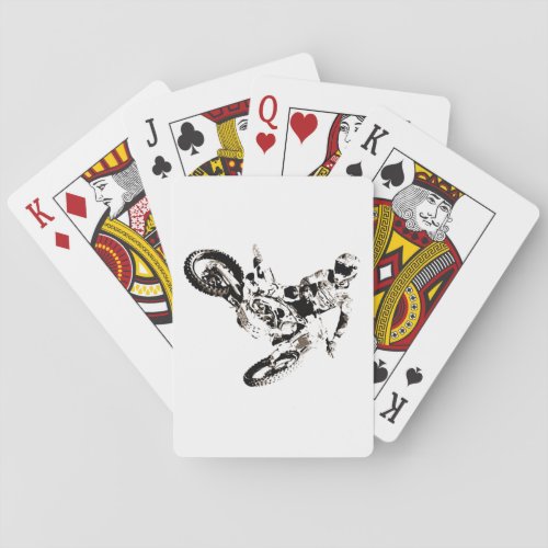 Pop Art Motocross Motorcyle Sport Playing Cards