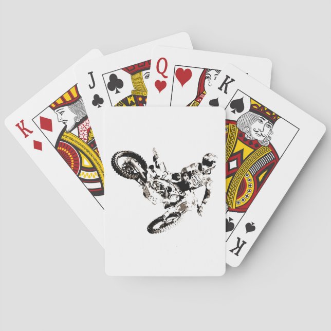 Pop Art Motocross Motorcyle Sport Poker Cards (Back)