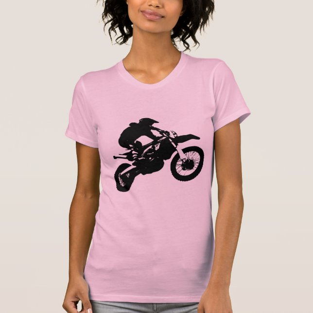 Pop Art Motocross Motorcyle Sport T-Shirt (Front)