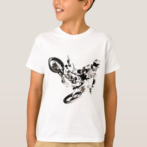 Pop Art Motocross Motorcyle Sport T_Shirt