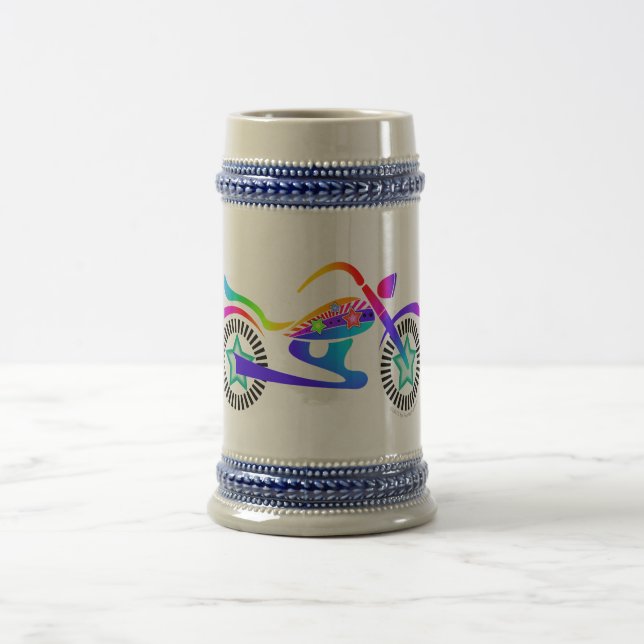 Pop Art MOTORCYCLE BEER STEIN Mug (Center)