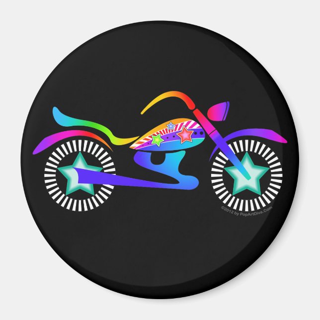 Pop Art MOTORCYCLE Magnet (Front)