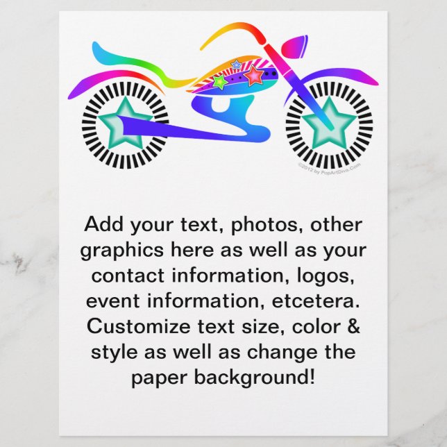 Pop Art MOTORCYCLE Promotional Flyer (Front)