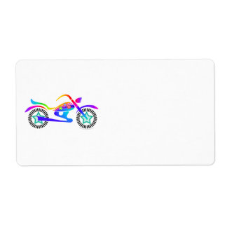 Pop Art MOTORCYCLE Return, Address or Shipping Ave Label