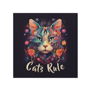 Pop Art Native American Multicolor Cats Rule