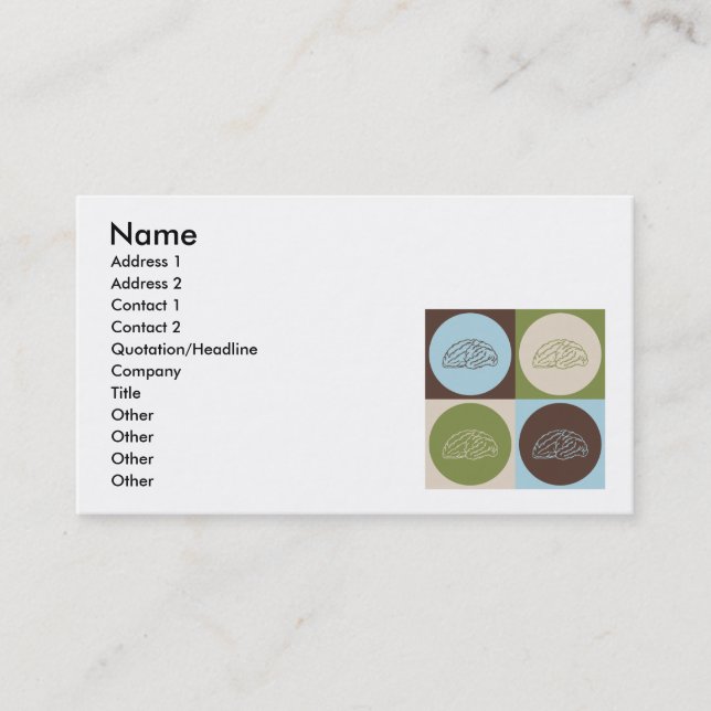 Pop Art Neurology Business Card (Front)