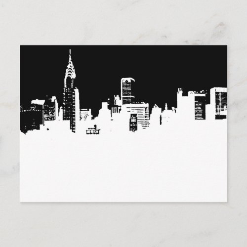 Pop Art New York City Panorama Postcard