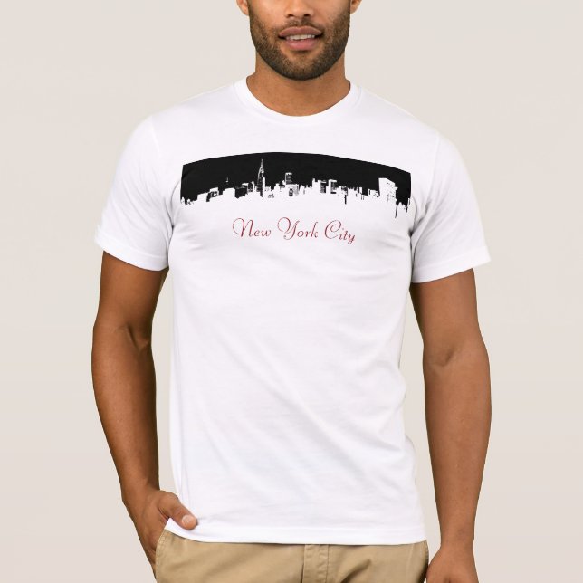 Pop Art New York City Panorama Poster T-Shirt (Front)