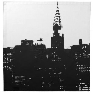 Pop Art New York Silhouette Cloth Napkin