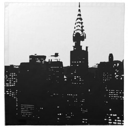 Pop Art New York Silhouette Cloth Napkin