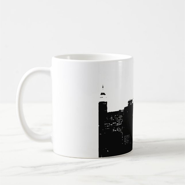 Pop Art New York Silhouette Coffee Mug (Left)