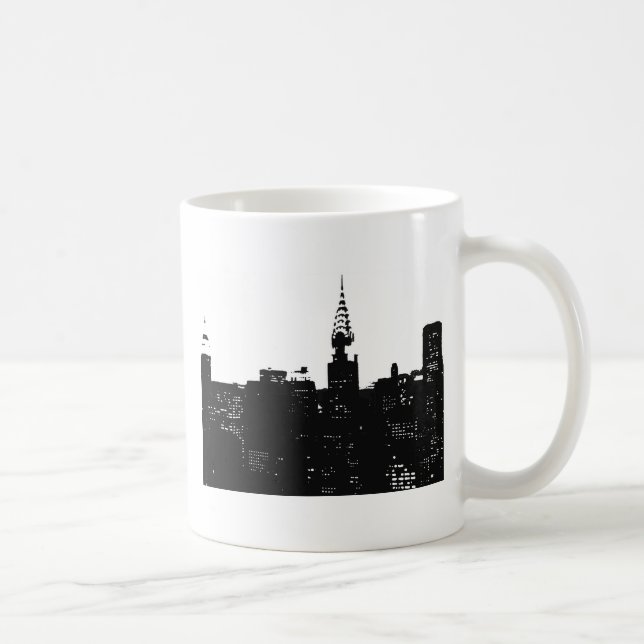 Pop Art New York Silhouette Coffee Mug (Right)