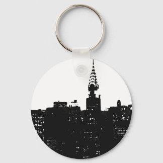 Pop Art New York Silhouette Keychain