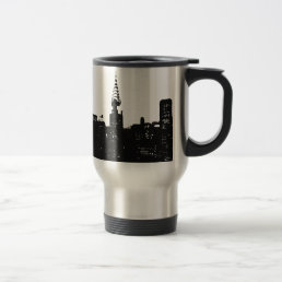 Pop Art New York Silhouette Travel Mug