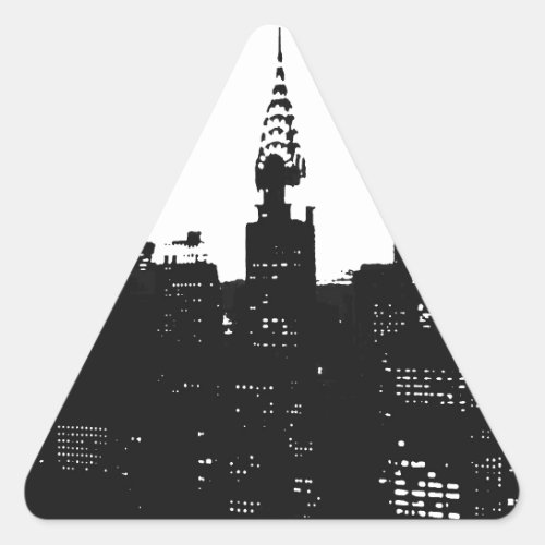 Pop Art New York Silhouette Triangle Sticker