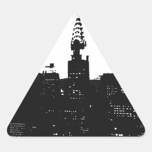 Pop Art New York Silhouette Triangle Sticker