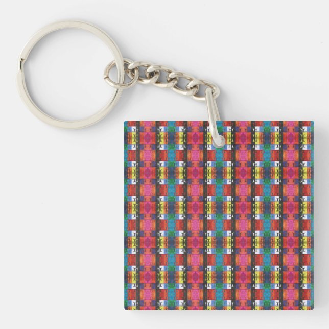 Pop art no.1 by Yeshaya Dank - unity & harmony Keychain (Front)