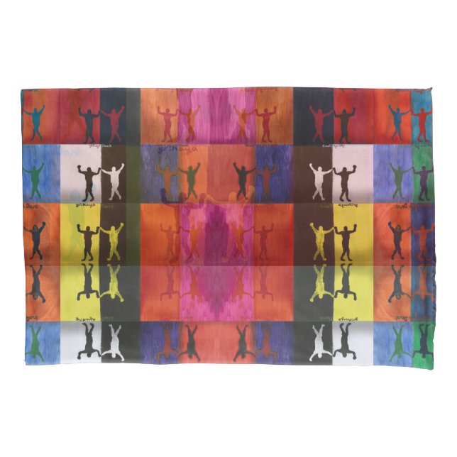 Pop art no.1 by Yeshaya Dank - unity & harmony Pillow Case (Front)
