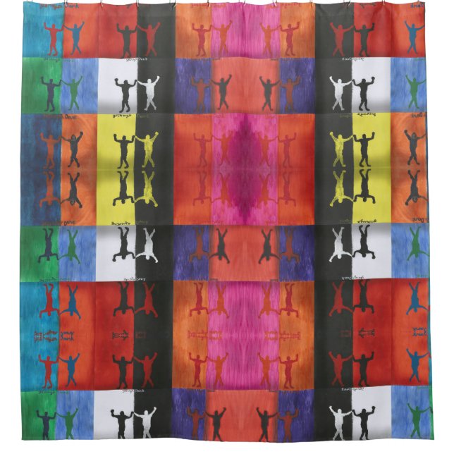 Pop art no.1 by Yeshaya Dank - unity & harmony Shower Curtain (Front)