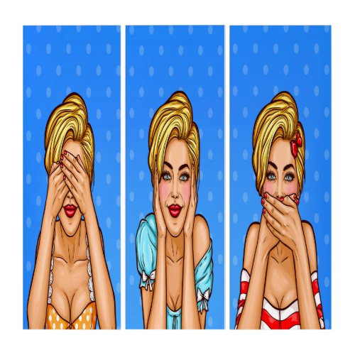 Pop Art No Evil Triptych