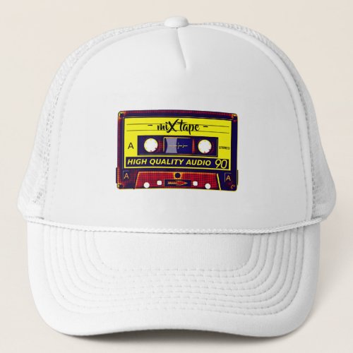 Pop Art Nostalgia Cassette Tape Trucker Hat