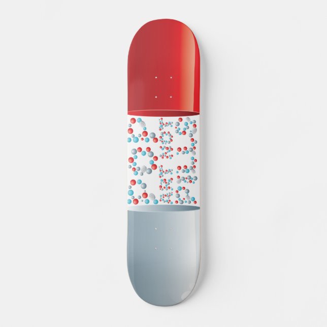 Pop Art Not Pills Skateboard Deck (Front)
