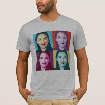 Pop Art Ocasio-cortez T-shirt by Politicaltshirts at Zazzle