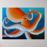 Pop Art Octopus Fine Art Print Value Poster Paper<br><div class="desc">Fine art piece by Lauren Sampson, Von Trendy Designs. Features a pointillism octopus painting. With explosive colors and rich background. Features a smooth surface with vibrant full color printing. Using pigment-based inks (rather than dye-based inks), your photos and artwork will be printed at the highest resolution, preserving all their original...</div>