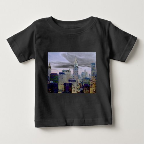 Pop Art Oil Paint Effect New York Baby T_Shirt