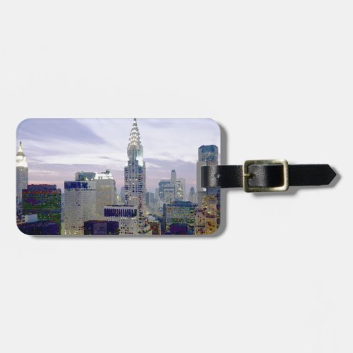 Pop Art Oil Paint Effect New York Luggage Tag