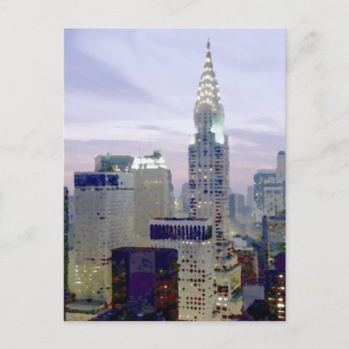 Pop Art Oil Paint Effect New York Postcard
