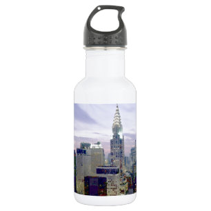 Pop Art Oil Paint Effect New York Water Bottle