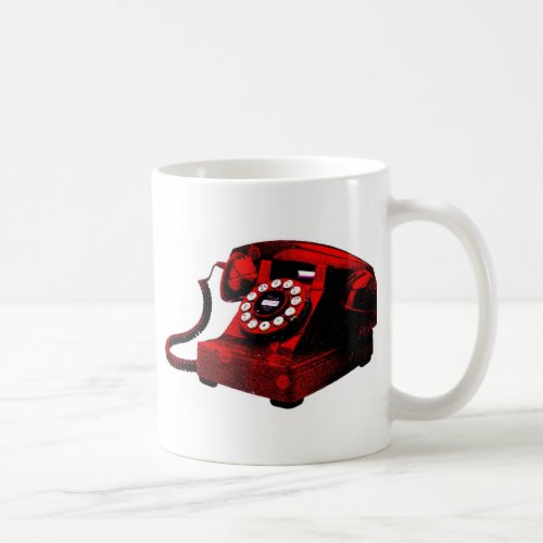 Pop Art Old Desk Telephone Box Coffee Mug