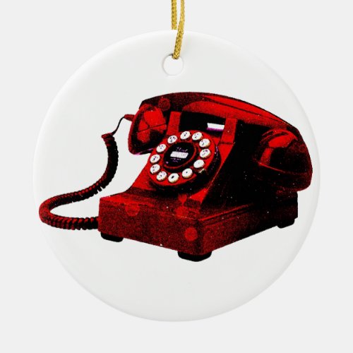 Pop Art Old Desk Telephone Box Ornament