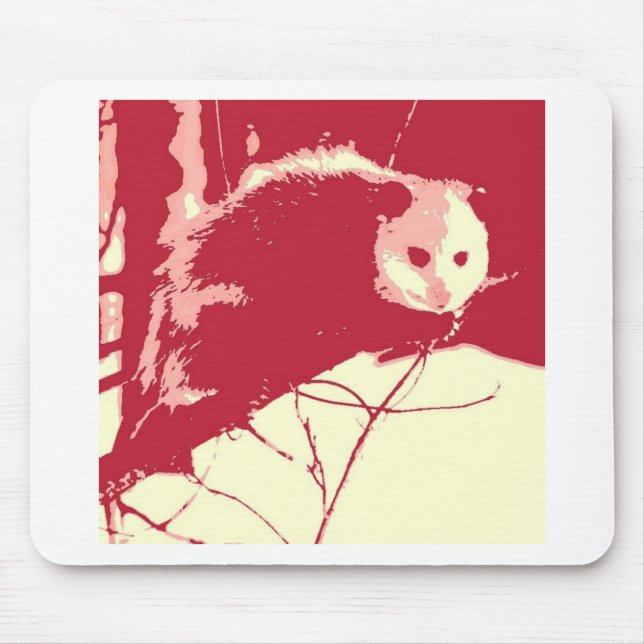 Pop Art Opossum Mouse Pad (Front)