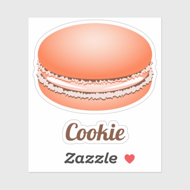 Pop Art Orange Macaron Cookie Sticker (Sheet)
