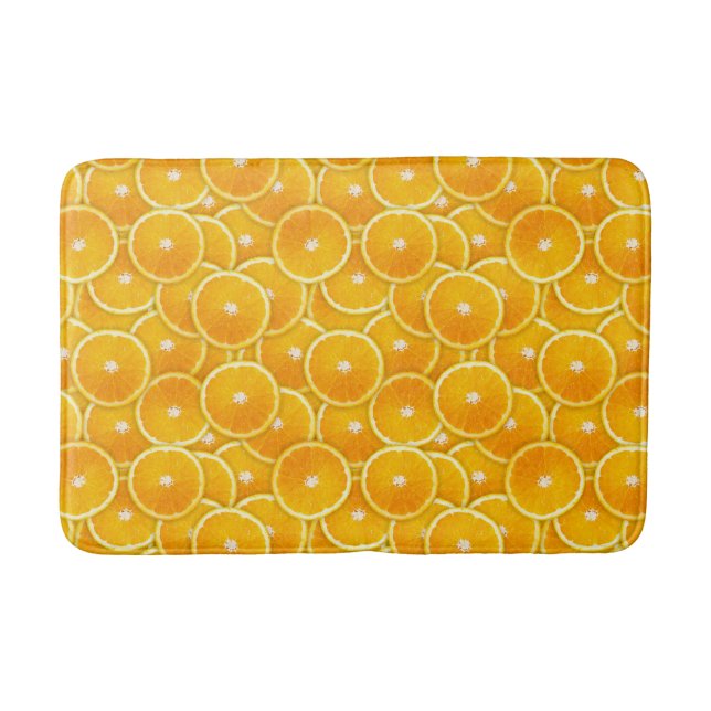 Pop Art Orange Slices Bathroom Mat (Front)