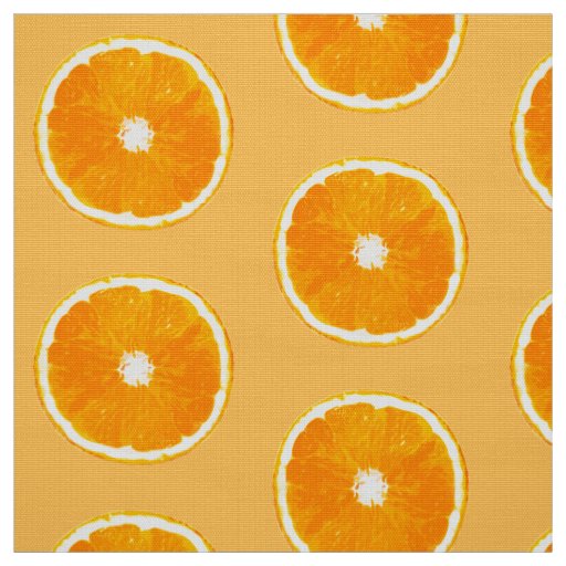 Pop Art Orange Slices - pastel orange Fabric