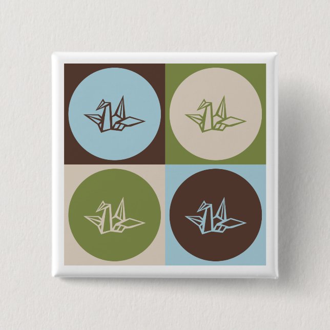 Pop Art Origami Button (Front)