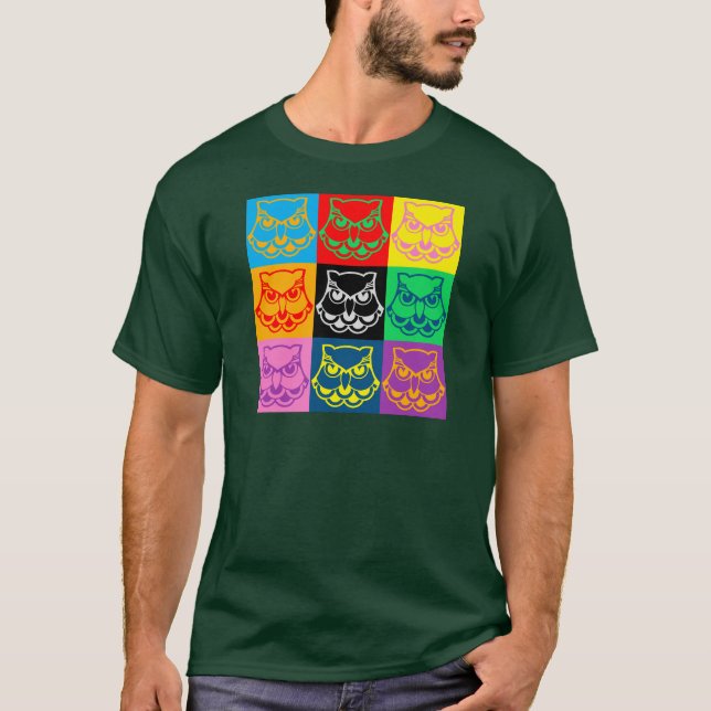 Pop Art Owl Face T-Shirt (Front)