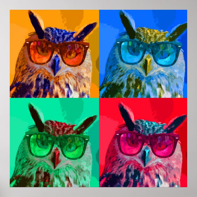 Pop art owl poster (Front)