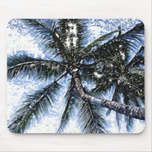 Pop Art Palm Tree Mouse Pad