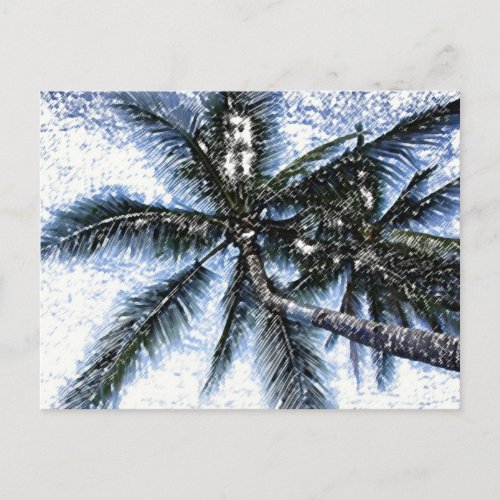 Pop Art Palm Tree Postcard