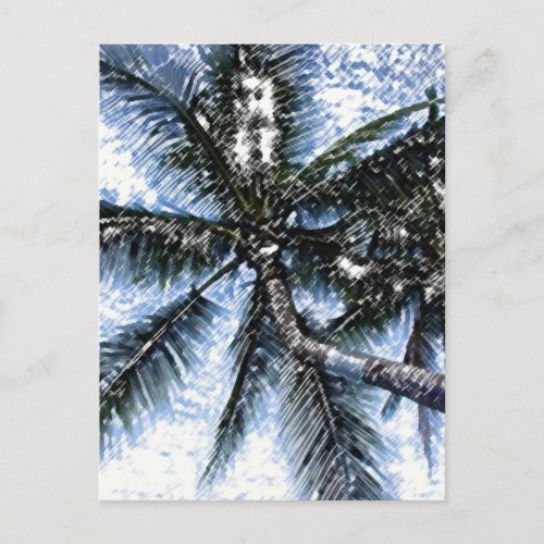 Pop Art Palm Tree Postcard