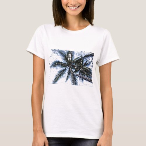 Pop Art Palm Tree T_Shirt